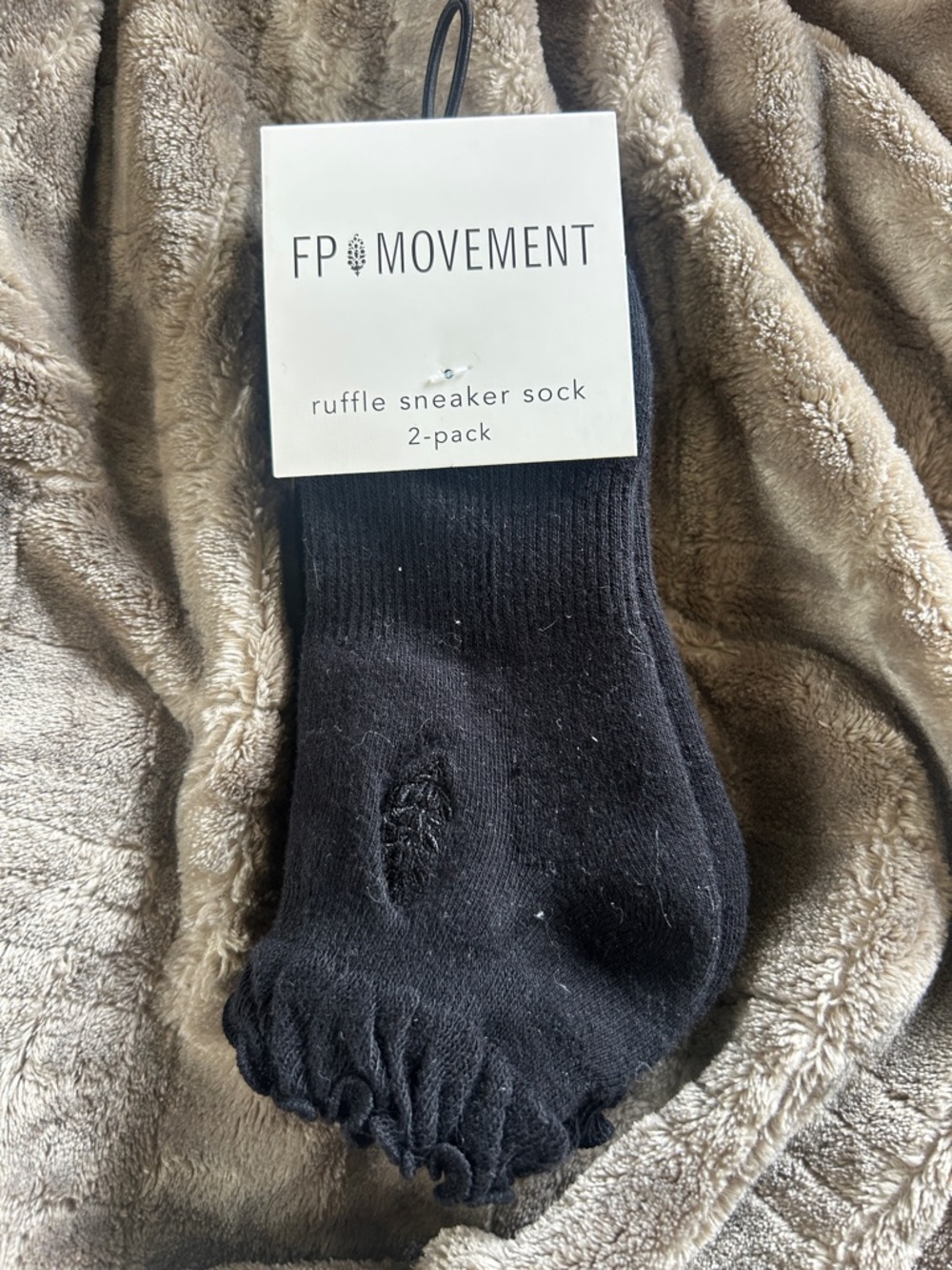 FP Movement Black Ruffle Socks - 2 Pack
